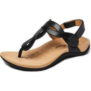 Women's Orthopedic Thong Sandals Arch Support T Strap Flat Comfort Shoes
